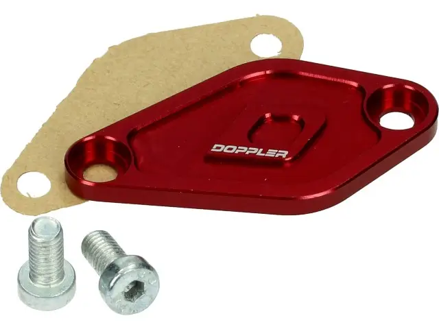 Hoge Kwaliteit Doppler - Afdekplaat Oliepomp Senda / Minarelli AM6 rood