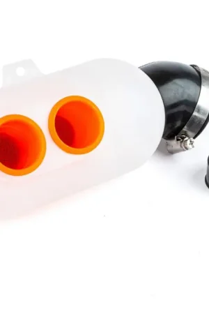 Motoforce - Luchtfilterbox 28 , 35 en 48mm wit / oranje Populair